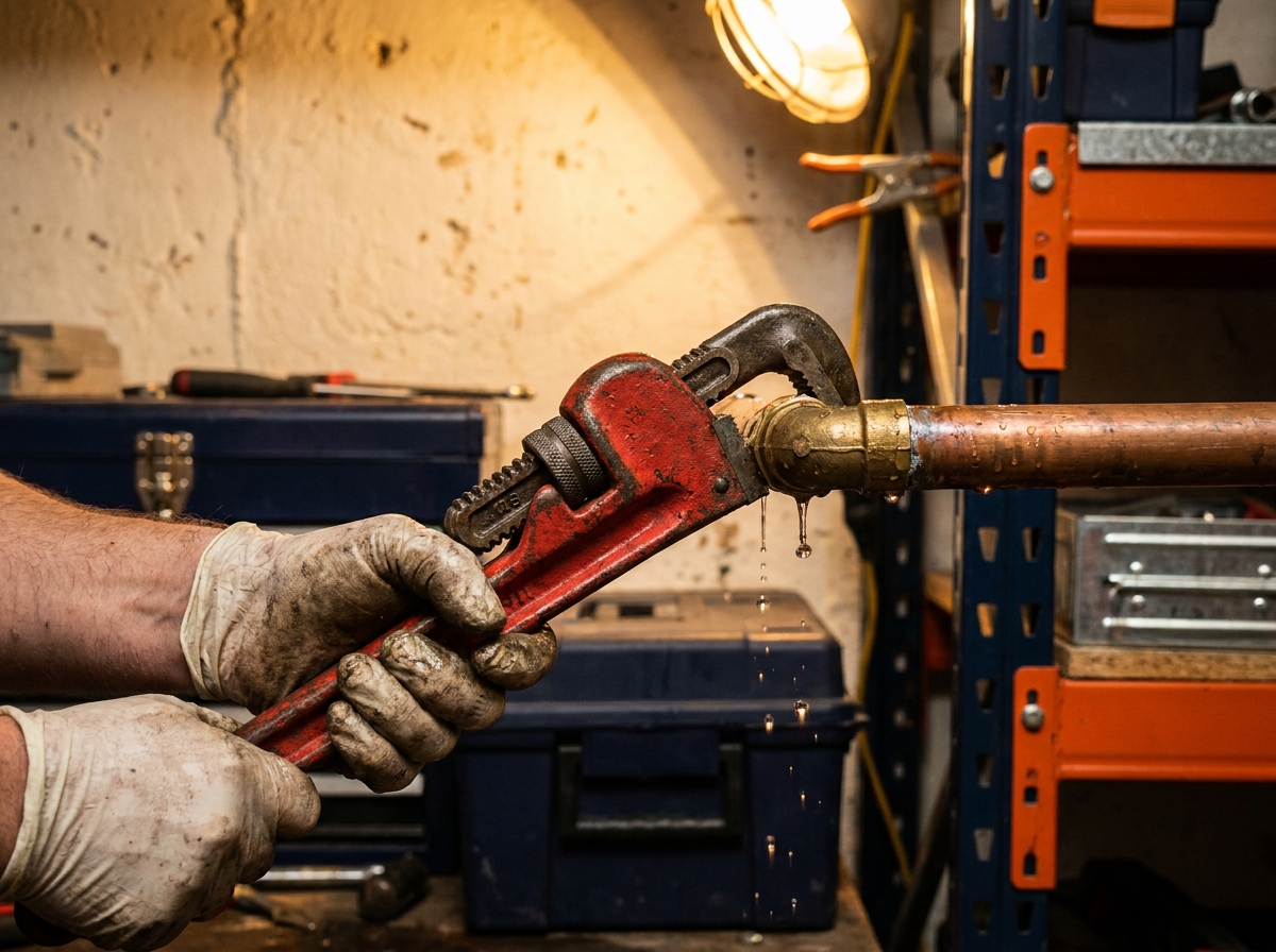 SIX7 plumber sealing a burst pipe — Colombo emergency dispatch